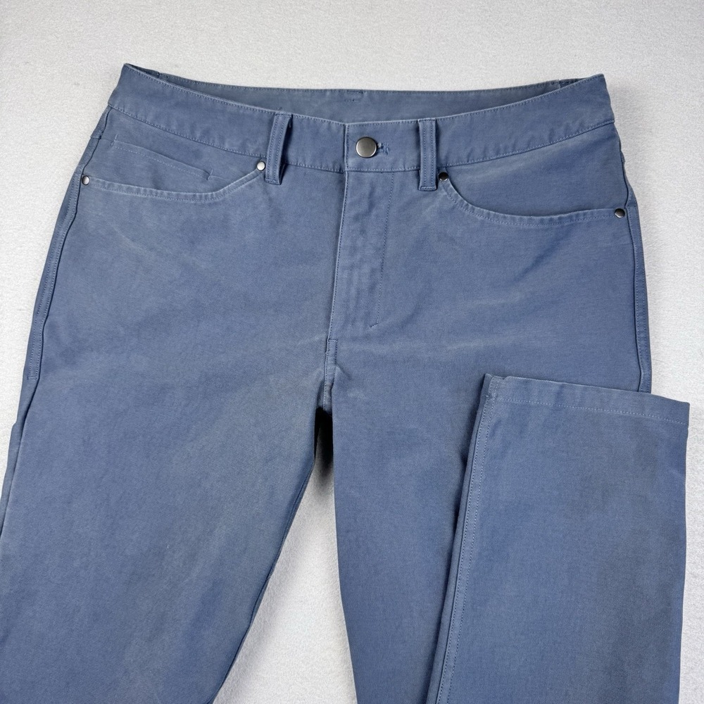 Lululemon ABC Slim-Fit 5-Pocket Pant 32x31 Utilitech Canvas Golf Trouser Blue